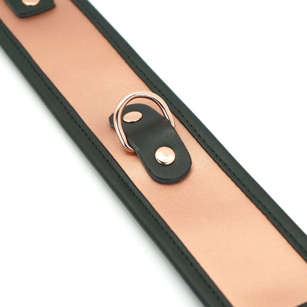 Make sure your bondage play shimmers like gold with this ros... Liebe Seele - Rose Gold Collar w Leash photo-8