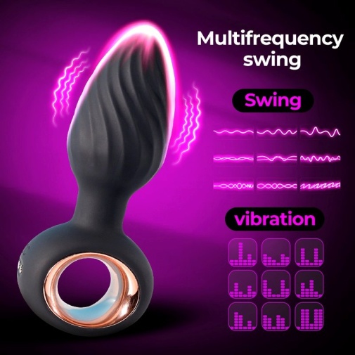 Secwell - Aisi Twist Butt Plug - Black photo