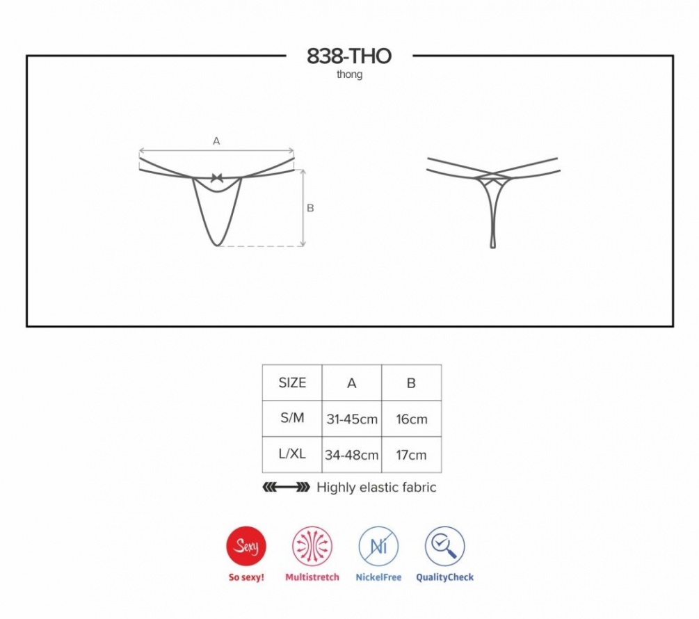 How to make your beautiful derriere look absolutely fantasti... Obsessive - 838-THO-3 Thong - Red - L/XL photo-9
