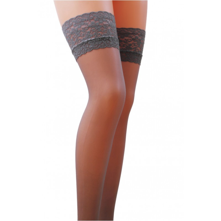Passion - ST003 Stockings - Grey - 3/4 photo