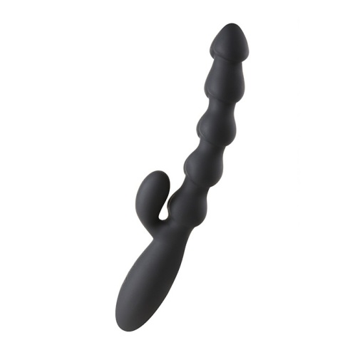 S Pleasures - Swagger Bead Rabbit Vibrator - Black photo