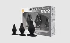Silexpan - 矽胶肛塞套装 - 黑色 照片