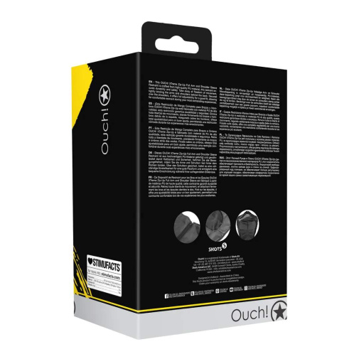 Ouch - Zip-Up Full Sleeve Restraint - Black photo