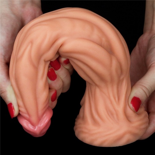 Lovetoy - 9.5" 特大码双层皮肤仿真阳具 - 肉色 照片