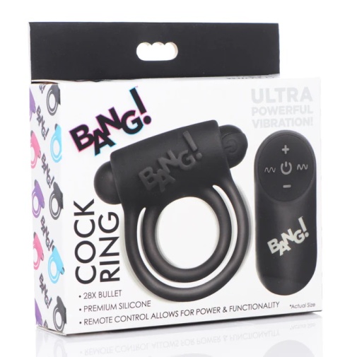 Bang! - 28X Vibro Cock Ring - Black photo