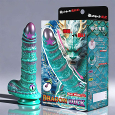 Premium A - Dragon Dick Heating Vibrator - Blue photo
