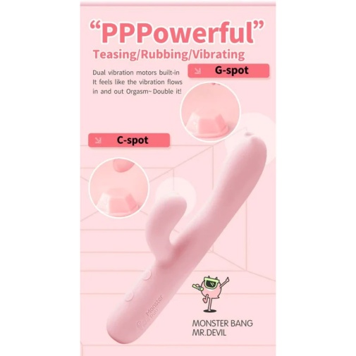 Monster Pub - Mr. Devil Bang G-Spot Rabbit Vibrator - Pink photo