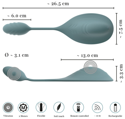 Vibepad - Mini Double Vibrator - Blue photo