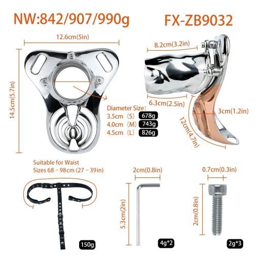 FAAK - Rill Hollow Metal Strap-On M photo