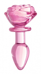 Booty Sparks - Rose Glass Anal Plug S - Pink photo