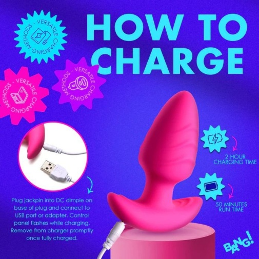 Bang! - Rotating Vibro Plug - Pink 照片