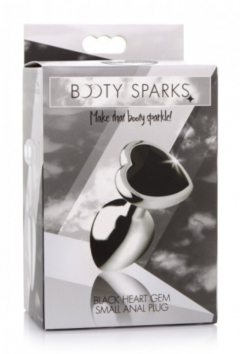 Booty Sparks - Heart Gem Anal Plug S-size - Black photo