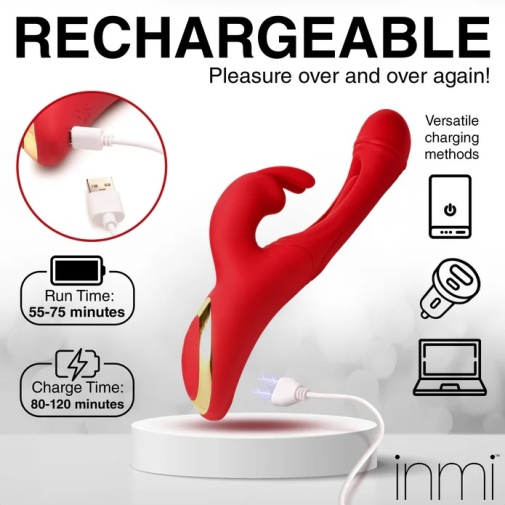 Inmi - Rabbit Flick Vibrator - Red photo