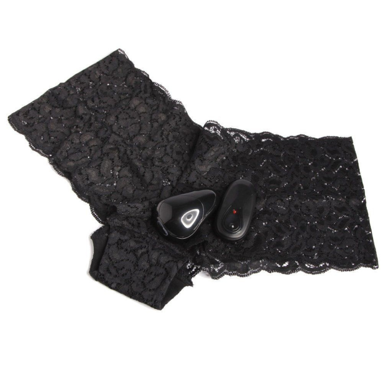 Secrets - Remote Control Vibrating Lace Boy Short - Black photo