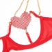 Ohyeah - Chain Heart Mesh Bra Set - Red - L 照片-12