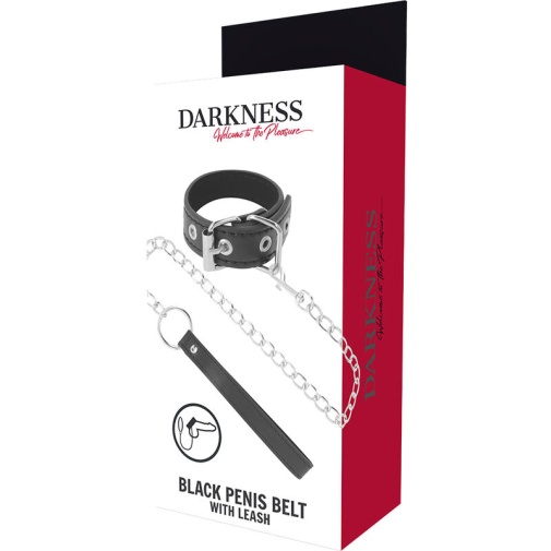 Darkness - 阳具带连牵带 - 黑色 照片