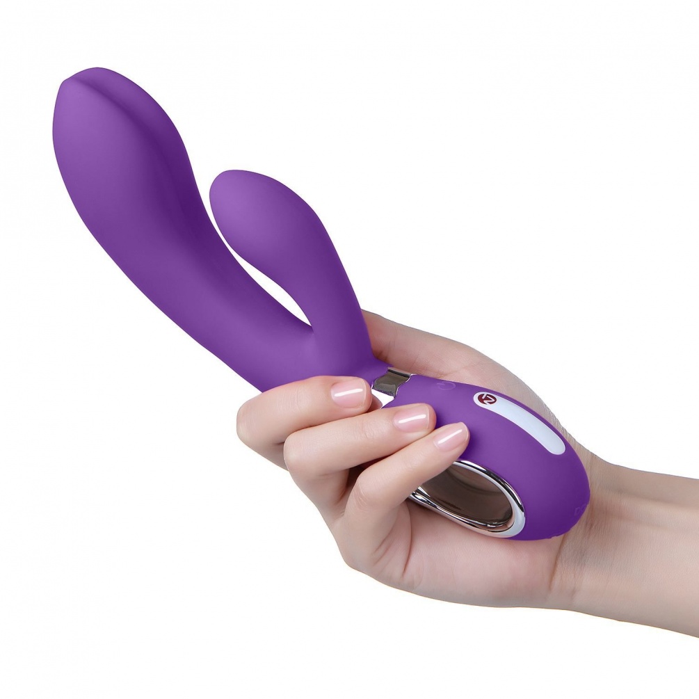 A rechargeable rabbit vibrator for G-spot and clitoral stimu... Nomi Tang - Wild Rabbit - Purple photo-4