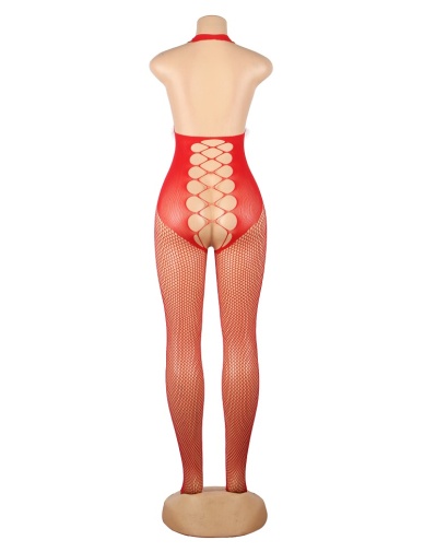 Ohyeah - Christmas Fluffy Bodystocking - Red photo