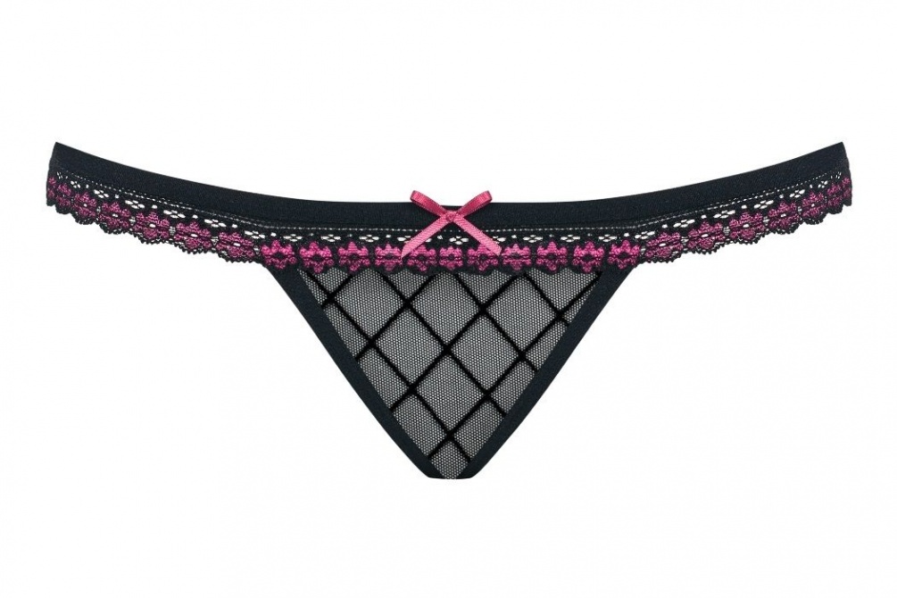 This cute, little thing has power to bring great pleasure. W... Obsessive - 819-THO-1 Thong - Black - L/XL photo-7