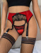 Ohyeah - Lace Garter Panty - Black/Red - L 照片-3