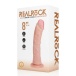 RealRock - 8" 旋轉震動弧形仿真假陽具 連陰囊 - 肉色 照片-7