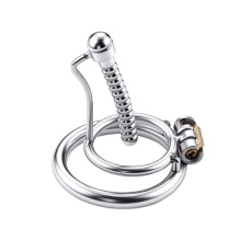 MT - Urethral Catheter Cock Cage - Silver photo