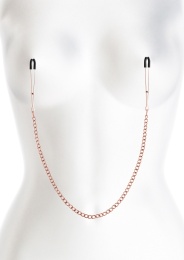 NS Novelties - Bound DC3 Nipple Chain Clamps - Rose Gold photo