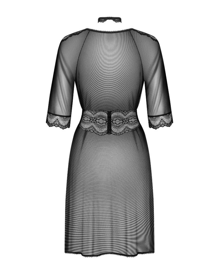 Obsessive - Lucita 睡袍 - 黑色 - 大碼/加大碼 照片