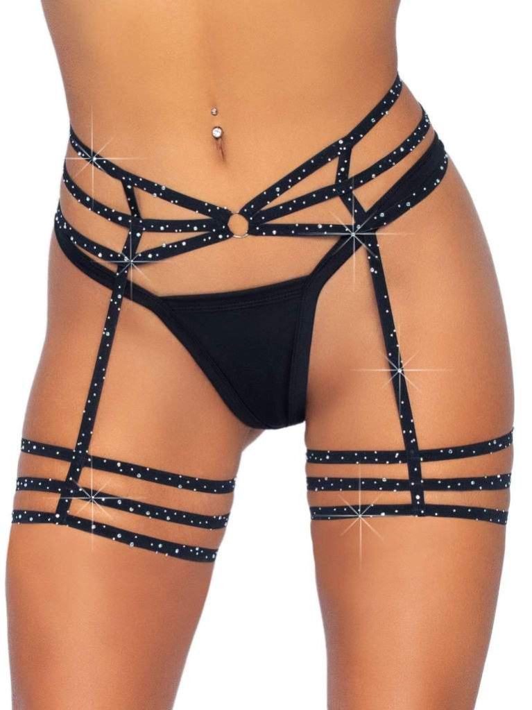 Leg Avenue - Spice It Up Garter Belt - Black photo