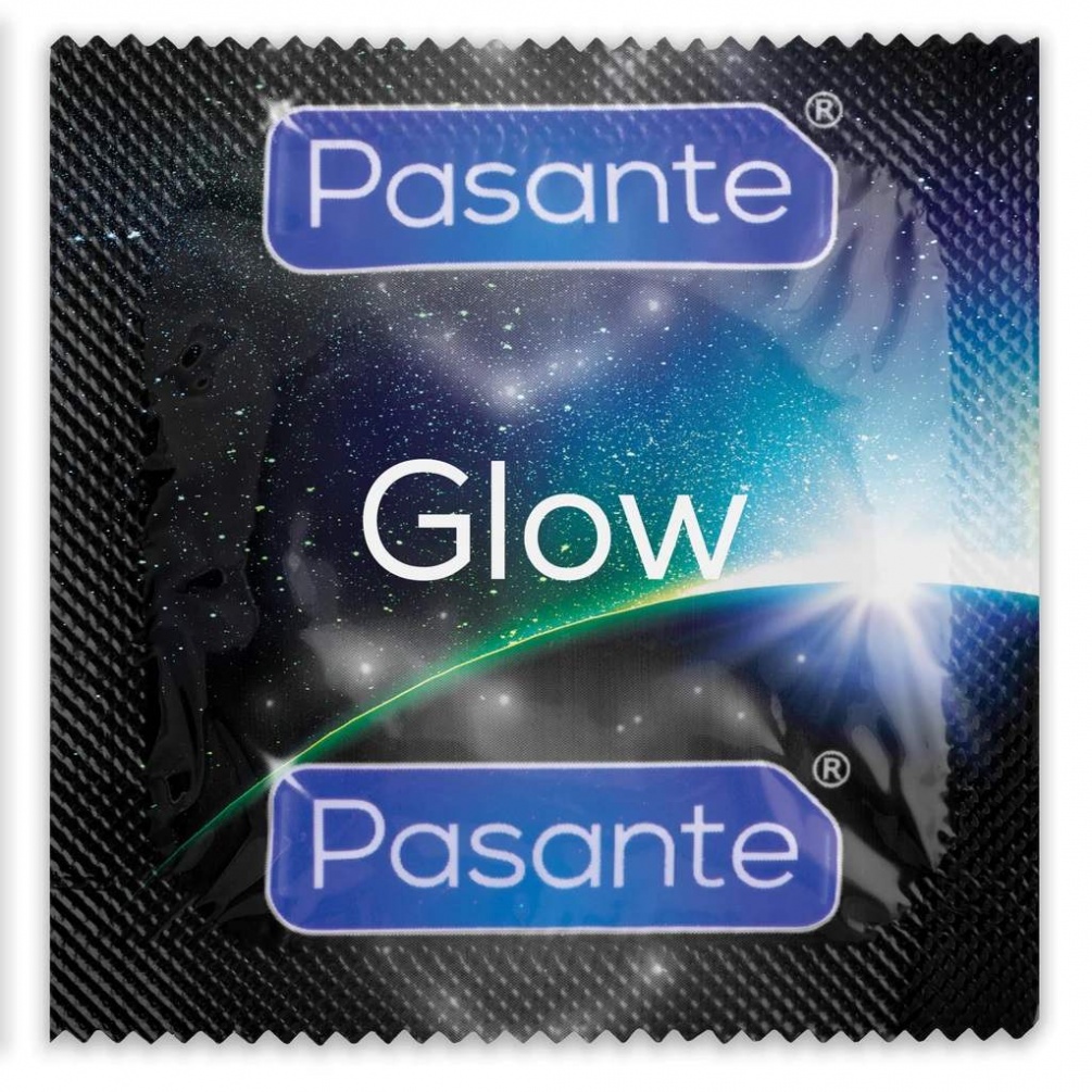 Experience fluorescent fun with the Pasante Glow condoms! Th... Pasante - Glow Condoms 3's Pack photo-3