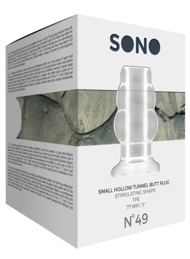 Sono - #49 Hollow Tunnel Butt Plug S - Clear photo