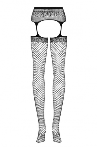 Obsessive - S502 Garter Stockings - Black - S/M/L photo