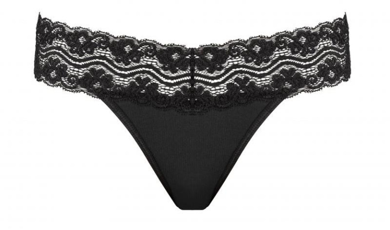 Underneath - Jane Thong Set 3 pcs - Black - S/M photo