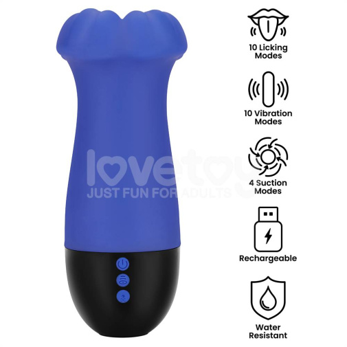 Lovetoy - OraPulse 三重 自慰器 - 蓝色 照片