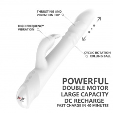 Drywell - Rotating & Thrusting Rabbit Vibrator - White photo