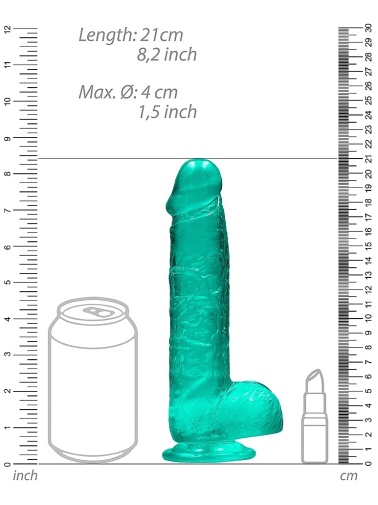 RealRock - 8" Realistic Dildo w Balls - Green 照片