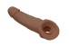 RealRock - Penis Sleeve 9" - Brown photo-5