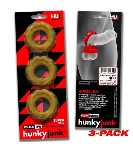 Hunkyjunk - Super Huj C-Rings - Gold photo