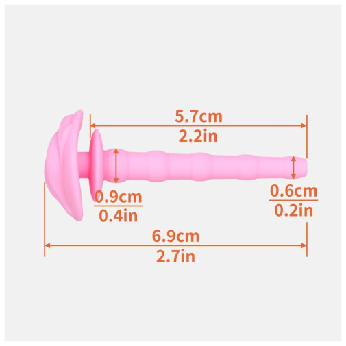 FAAK - Bow Chastity Cage w Cock Plug - Pink photo