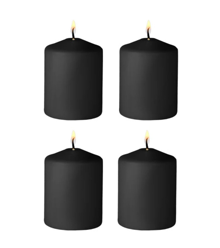 Ouch - Tease Candles 4 pcs Set - Black photo