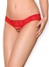 Obsessive - 863-THC-3 Crotchless Thong - Red - S/M photo