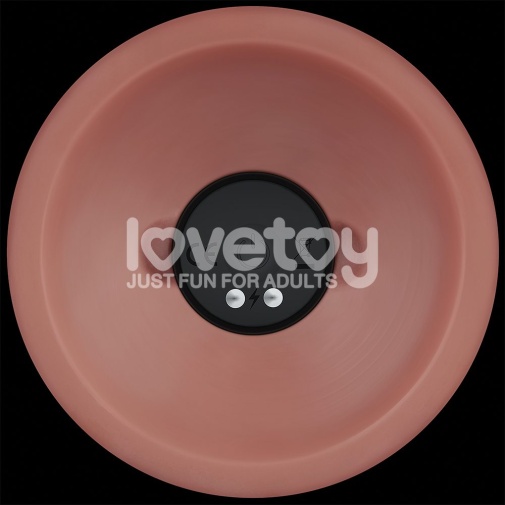 Lovetoy - 8'' 雙層柔軟震動假陽具 - 肉色 照片