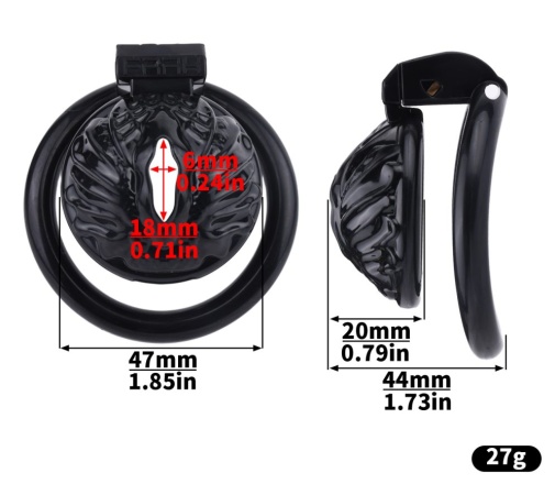 FAAK - Resin Pussy Chastity Cage - Black 照片