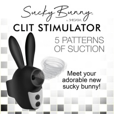 Inmi - Shegasm Sucky Bunny Clit Stimulator - Black photo