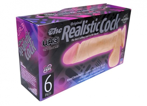 Doc Johnson - Ultra Realistic 6'' Cock w/Suction Cup Base - Flesh photo