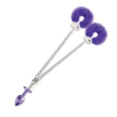 Nixie - Metal Plug w Fur Cuffs - Purple photo