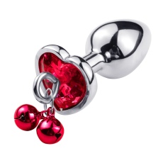 SMVIP - Metal Heart Plug w Bells S - Red photo