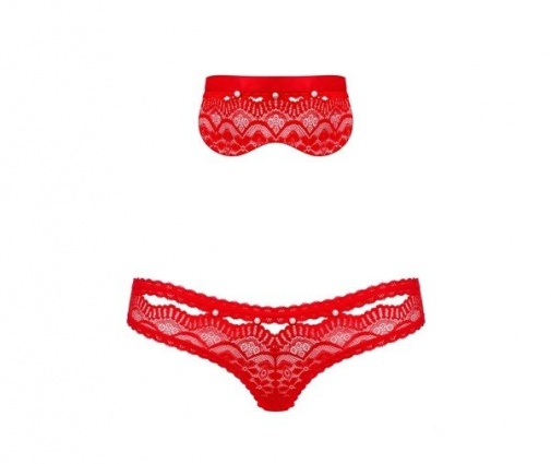 Obsessive - 822-SEA-3 內衣 2件套裝 - 紅色 - S/M 照片