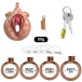 FAAK - Pussy Resin Chastity Cage 45mm - Flesh photo-3