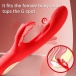 Secwell - Butterfly Flicking Rabbit Vibrator - Red photo-5